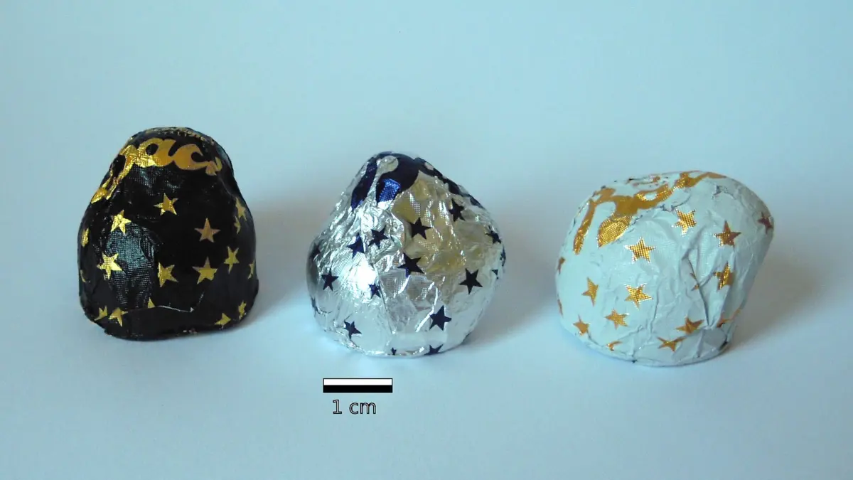 Tre varianti di cioccolatini Baci Perugina