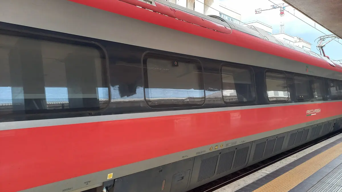 Treno Frecciarossa di Trenitalia a Roma