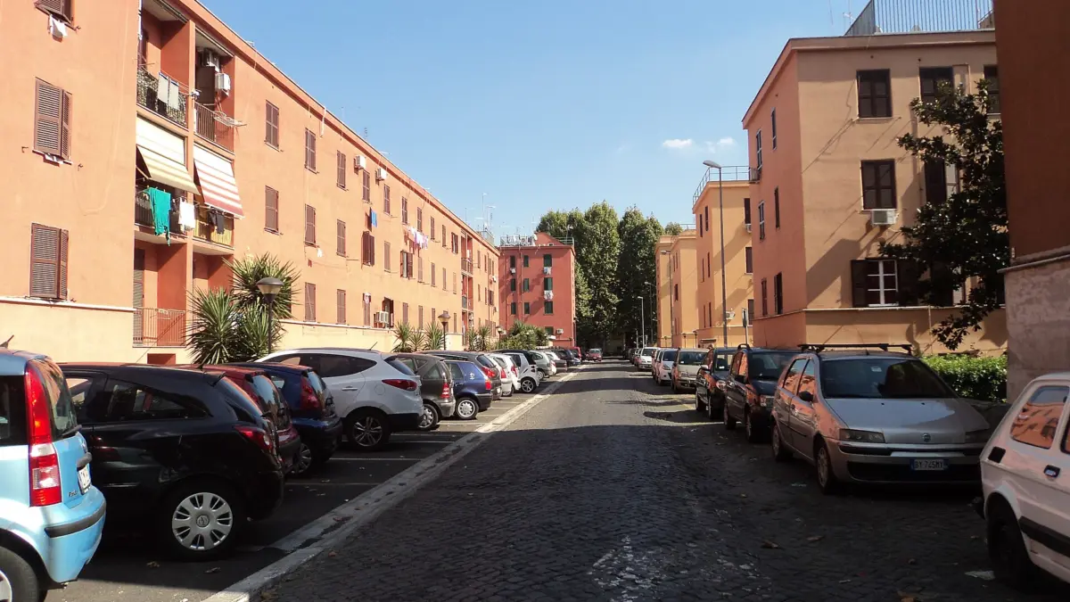 Palazzi nel quartiere del Quarticciolo a Roma
