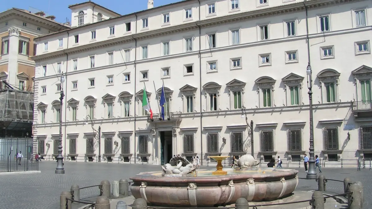 Palazzo Chigi a Roma, sede del governo italiano