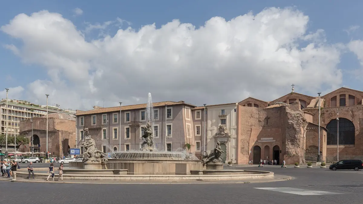 Veduta di Piazza della Repubblica a Roma