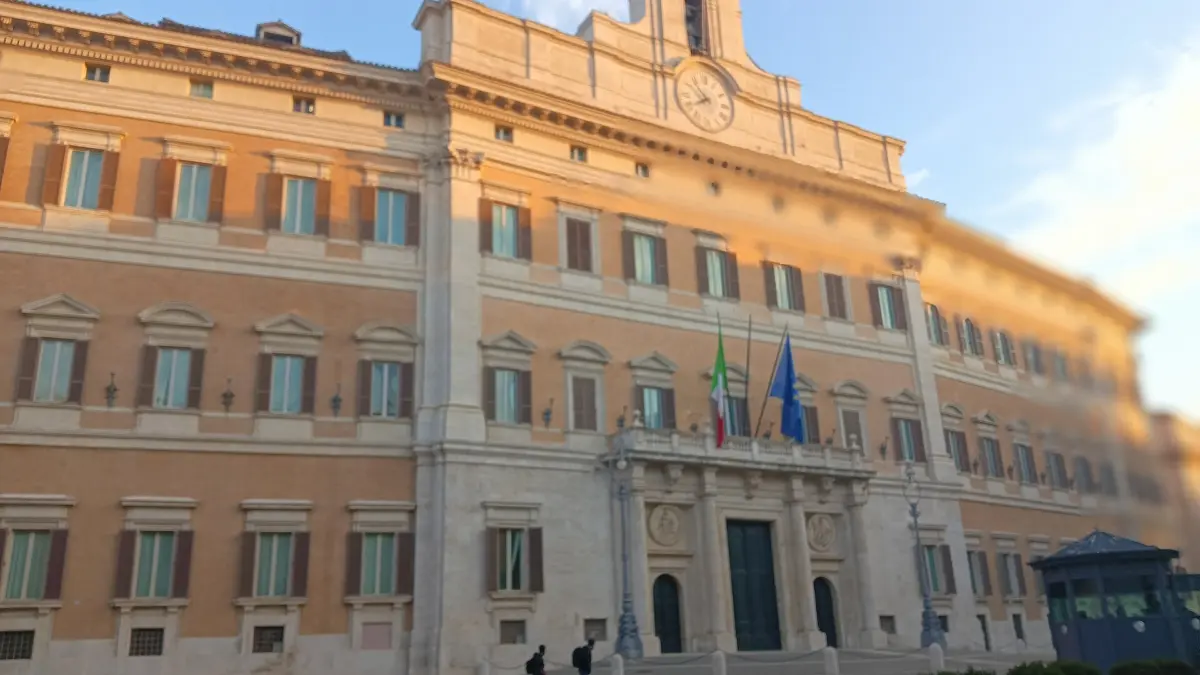 Palazzo Montecitorio a Roma, sede della Camera dei deputati