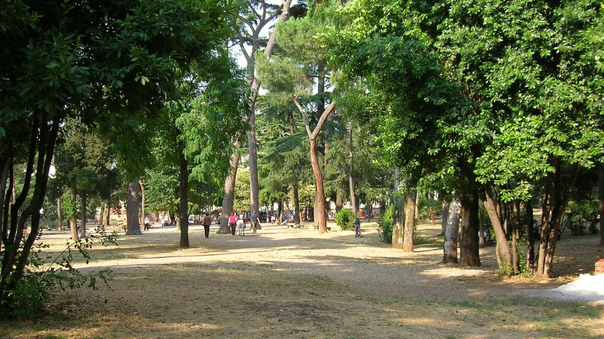Scorcio del parco di Villa Lazzaroni a Roma