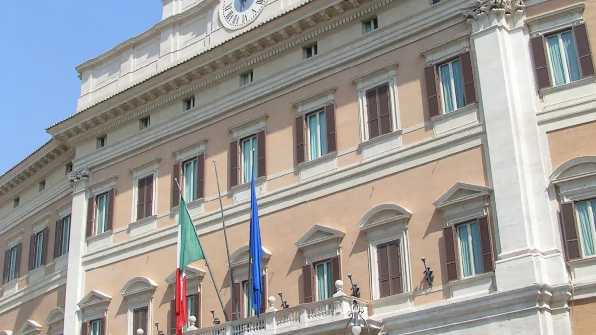 Palazzo Montecitorio a Roma, sede della Camera dei deputati